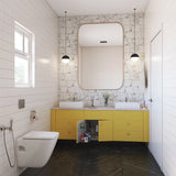 Spacious Bathroom With Marble Effect Tiles