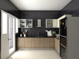 Monochromatic Modular Kitchen