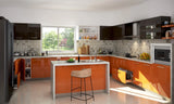 Clockwork Orange U-shape Kitchen
