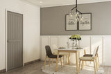 Modern Compact Dining Room With Grey And White Walls