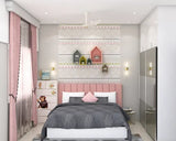 Modern Compact Kids Room Design With Printed Chest of Drawers