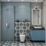 Blue Modern Spacious Bathroom Design