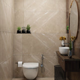 Modern Marbled Styled Compact Bathroom Design