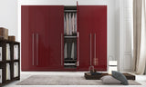 Full Height Wardrobe With Red Pop Colour