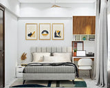 Contemporary Compact Kids Room Design With Study Unit