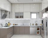 Contemporary U-Shaped Modular Kitchen Design