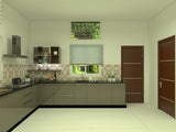 Large L-Shaped Contemporary Kitchen