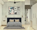 Gray Coloured Bedroom