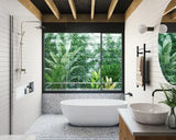 White Toned Classic Compact Sized Bathroom Design