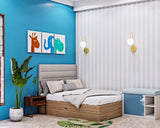Blue-Coloured Kids Bedroom