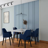 Blue Modern Spacious Dining Room Design