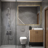 Modern Compact Grey Bathroom Design