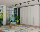 Modern Style Convenient Spacious White Wardrobe Design