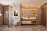 Spacious Bathroom Design With Mirrors And Dual Basin