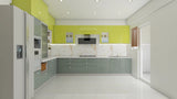 Lime Modern Island Kitchen