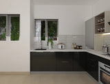 Square Black-White Modern Kitchen
