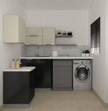 Square Black-White Modern Kitchen