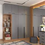 Grey Hinged Modern Wardrobe Design Idea