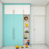 Dual Tone Modern Wardrobe With Shelves