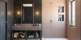 Spacious Contemporary Bathroom In Contrast Colour Palette