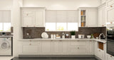 L-Shaped White Kitchen