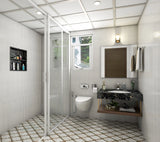 Contemporary Bathroom With Open Vanity