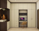 Modern Spacious Wardrobe Design With Study